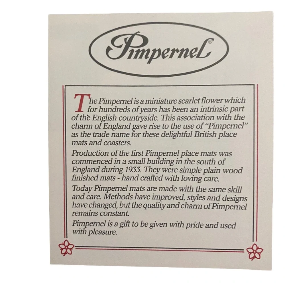 Vintage Pimpernel Christmas Tree Cork Back‎ Coasters Set of 6 NEW
